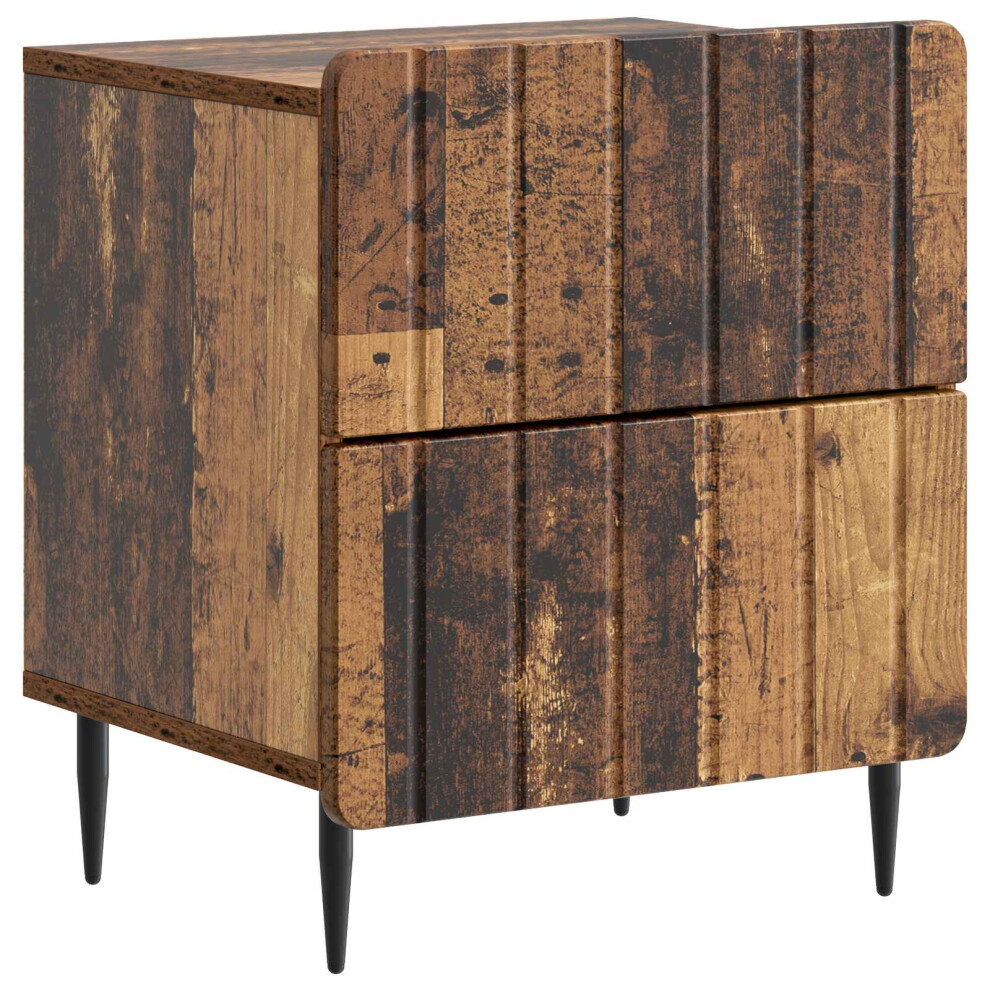 Vidaxl Bedside Cabinet Old Wood 43 X 34.5 X 49.5 Cm Engineered Wood
