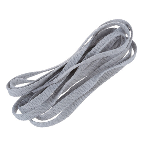 4X Trainers Plastic Tips 52.4 Long Grey Flat Wide Shoe Laces Strings 2