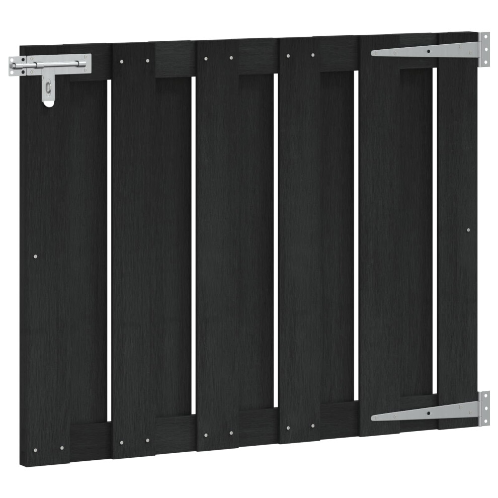 Vidaxl Garden Gate 100 X 80 Cm Wpc And Aluminium Black
