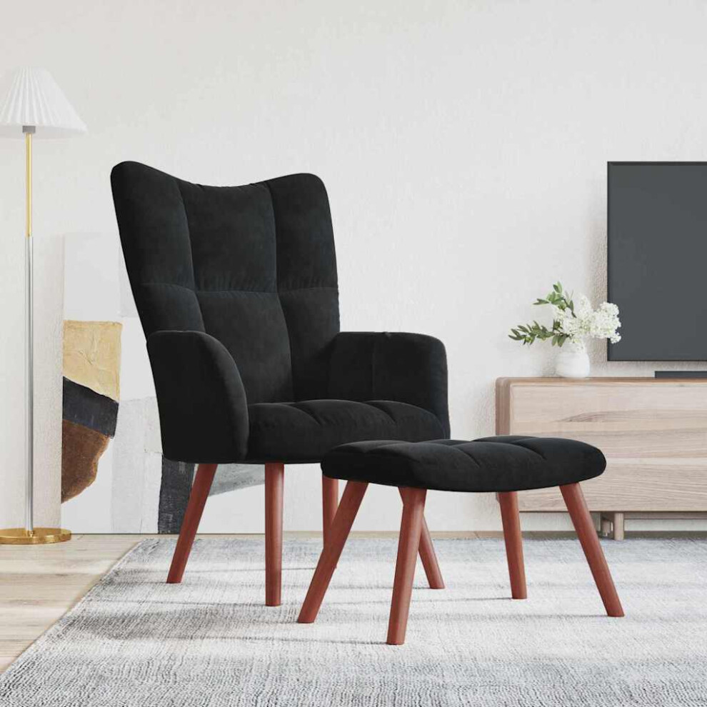 Vidaxl Relaxing Chair Velvet Black