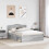 VidaXL vidaXL Bed Frame Grey Sonoma 140 x 190 cm Solid Pine Wood 3