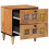 VidaXL vidaXL Bedside Cabinet 2 pcs Natural 40 x 33 x 46 cm Solid Mango Wood 5