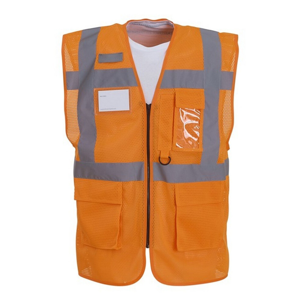 (3Xl, Orange) Yoko Mens Executive Mesh Hi-Vis Vest 5063527725721