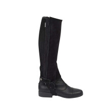 (Adults Xsmall, Black) Dublin Unisex Suede Half Chaps II