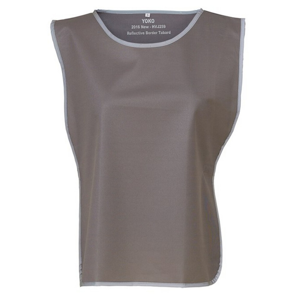 (Xxl-3Xl, Grey) Yoko Unisex Adult Contrast Hi-Vis Tabard 5063470537570