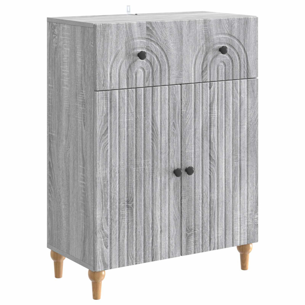 Vidaxl Sideboard Sonoma 66 X 34.5 X 90 Cm Engineered Wood Grey