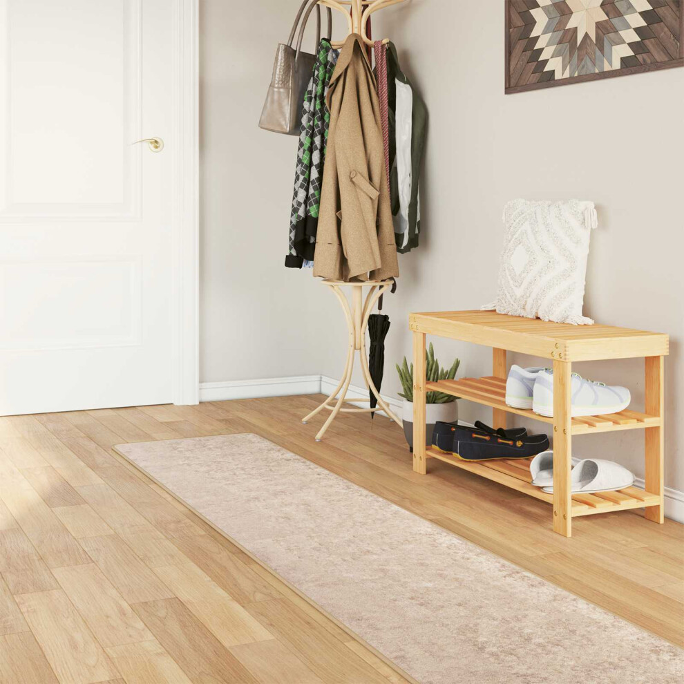 Vidaxl Rug Runner Marsa Beige 50 X 250 Cm Polyester And Pvc