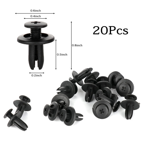 Box of 100 Nylon Push Retainer Clips Auto 2