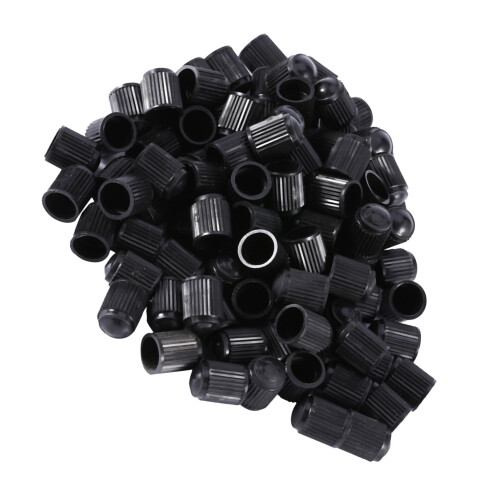 Black Motorcycle Valve Caps Bulk 100