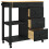 VidaXL vidaXL Kitchen Trolley MONZA Black 84 x 40 x 88.5 cm Solid Pine Wood 3