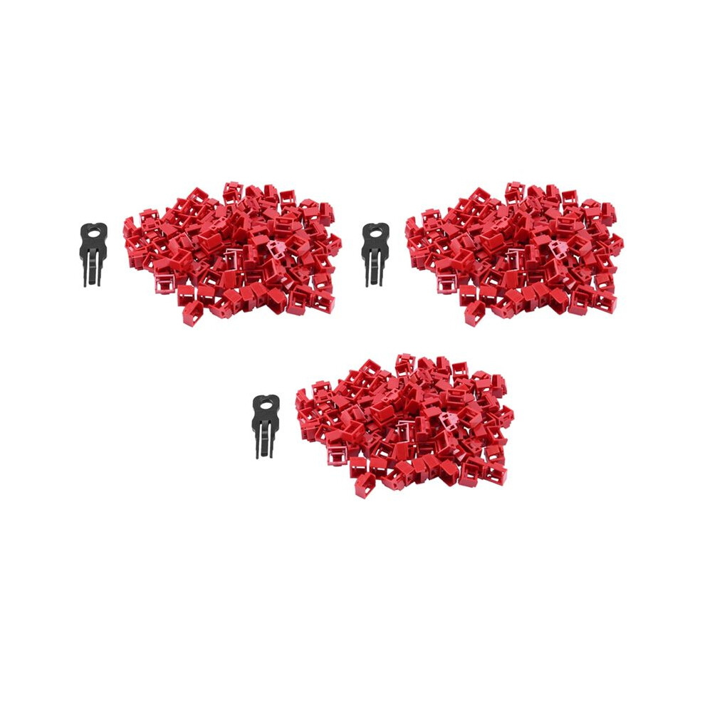 Photos - Tool Box 300Pcs Red RJ45 Port Ethernet LAN Hub Anti Dust Cover Plug Cap Blockout Protector with Proprietary Lock and Key