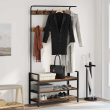 vidaXL Garderobenständer Altholz 95 x 34 x 184 cm Holzwerkstoff