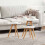 VidaXL vidaXL Coffee Table 3 pcs Brown Solid Walnut Wood 1