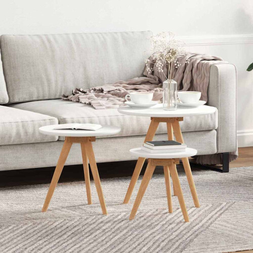 VidaXL vidaXL Coffee Table 3 pcs Brown Solid Walnut Wood