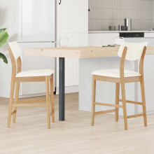vidaXL Dining Chairs 2 pcs Natural 48 x 49 x 95 cm Solid Rubber Wood