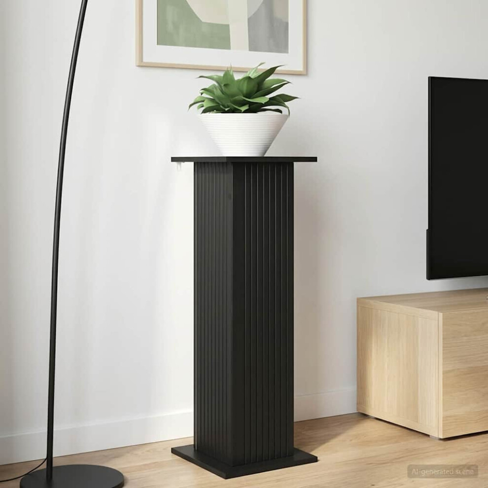 Vidaxl Plant Stand 30.5 X 30 X 100.5 Cm Engineered Wood Black