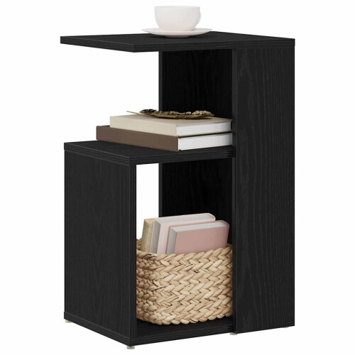 VidaXL vidaXL Side Table Black Oak 36 x 30 x 56 cm Engineered Wood 2
