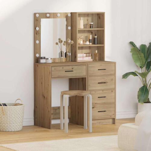 VidaXL vidaXL Dressing Table 2 pcs Brown 50 x 41 x 135 cm Engineered wood