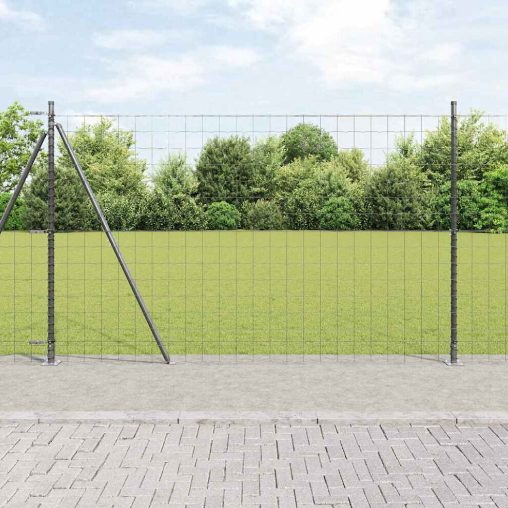 Vidaxl Welded Wire Fence With Concrete Base 10 X 1.4 M (W X H)