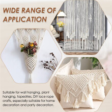 Macrame Wall Hanging Kit for Beginners - DIY Macrame Supplies with Natural Cotton Rope