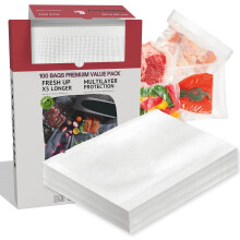 Vakuumbeutel Geprägt Weiß 100 Stk. 20x30 cm — vakuumbeutel 20x30, sous vide beutel, gefrierschrank beutel, vakuumversiegelungsbeutel