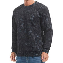 Herren Fleece-Sweatshirt Crewneck Casual Vorgefüttert Warm Schwarz M — fleece herrenpullover, crewneck pullover, schwarzer fleece pullover