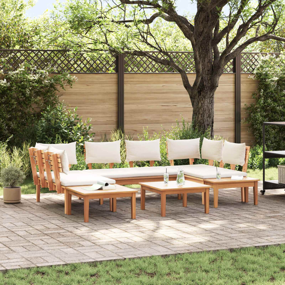 Vidaxl Garden Sofa Set 4 Pcs Brown And Cream