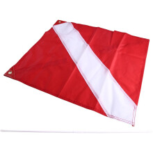 Drapeau de Plongée à Double Couture, Drapeau D'Avertissement pour Plongée Sous-Marine, pour Flotteur, Bouée, Bateau