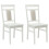 VidaXL vidaXL Dining Chair 2 pcs White Solid Rubber Wood 3