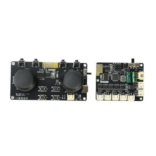 2.4G 12CH Remote Control Module with Type-C Charging for DIY Projects Wireless Receiver Board Motor Controller