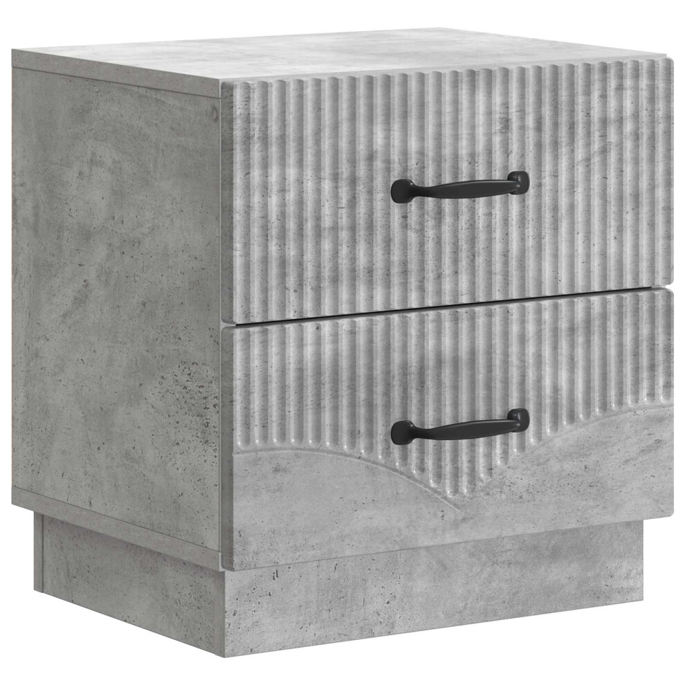 Vidaxl Bedside Cabinet With Drawer Concrete Grey 43 X 34.5 X 44.5 Cm
