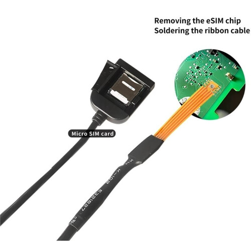 Cavo di Prolunga da ESIM A Micro-SIM, Adattatore Multimediale per Auto Android, Convertitore Verticale per Slot SIM. 1