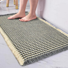 Alfombra para el baño Alfombra de rejilla Antideslizante Tacto agradable Gris 80x50 cm — alfombrilla ducha