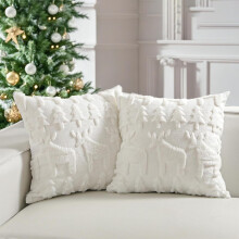 Juego de 2 Fundas Suaves de Felpa Decorativas Terciopelo 50x50 cm — fundas cojines salon, cojines decorativos sofa
