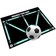 2X Football Footstep Training Mat,Soccer Training Mat,Anti-Skid Shock Absorption Training Mat