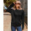 Damenstrickpullover Rundhalsausschnitt Warm Elegant Schwarz XL — damen pullover xl, schwarzer strickpullover, zopf pullover 3