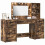 VidaXL vidaXL Dressing Table with Drawer 3 pcs Smoked Oak Engineered Wood 5