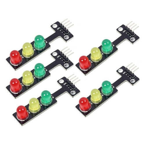 10PCS  Traffic Light LED  5V 5MM Display Module DIY Project Kit, Traffic System Model Traffic Light 1