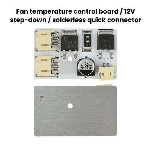 Fan Temperature Control Board Automatic Fan Controller LED Fan Speed Controller  12-32V to 12V Step-Down No Cable 2
