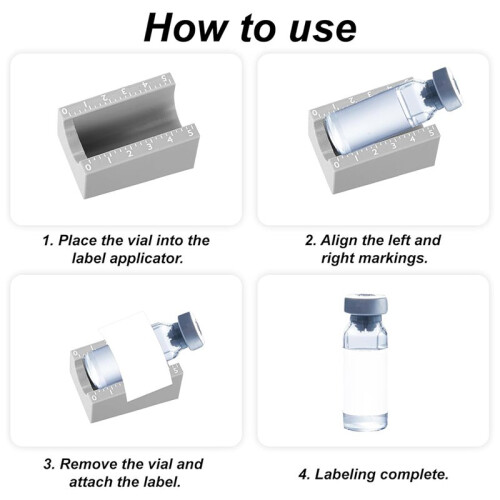4pcs Vial Label Applicators,Small Bottle Label Application Maker Tool Compatible with 3ml&10ml Vials Accurate Alignmen 2
