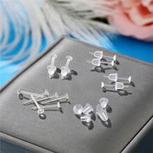 Formulated Plastic Earrings, 200 Pieces of Clear Sports Earrings, Clear Plastic Stud Earrings for Sports, Earrings DIY.