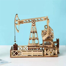3D Oil Drilling Rig Engineering Vehicle Model Kits,DIY 3D Wooden Puzzle DIY Assembly Educational Toys for Teens & Adults