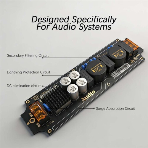 Audio Power EMI Filter Module Alternating Current Power Filter Anti-Interference Anti-Thunder DIY Audio 2