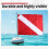 Diving Down Flag Double Stitched Warning Diving Flag Scuba Diving Flag for Float, Buoy, Boat 8
