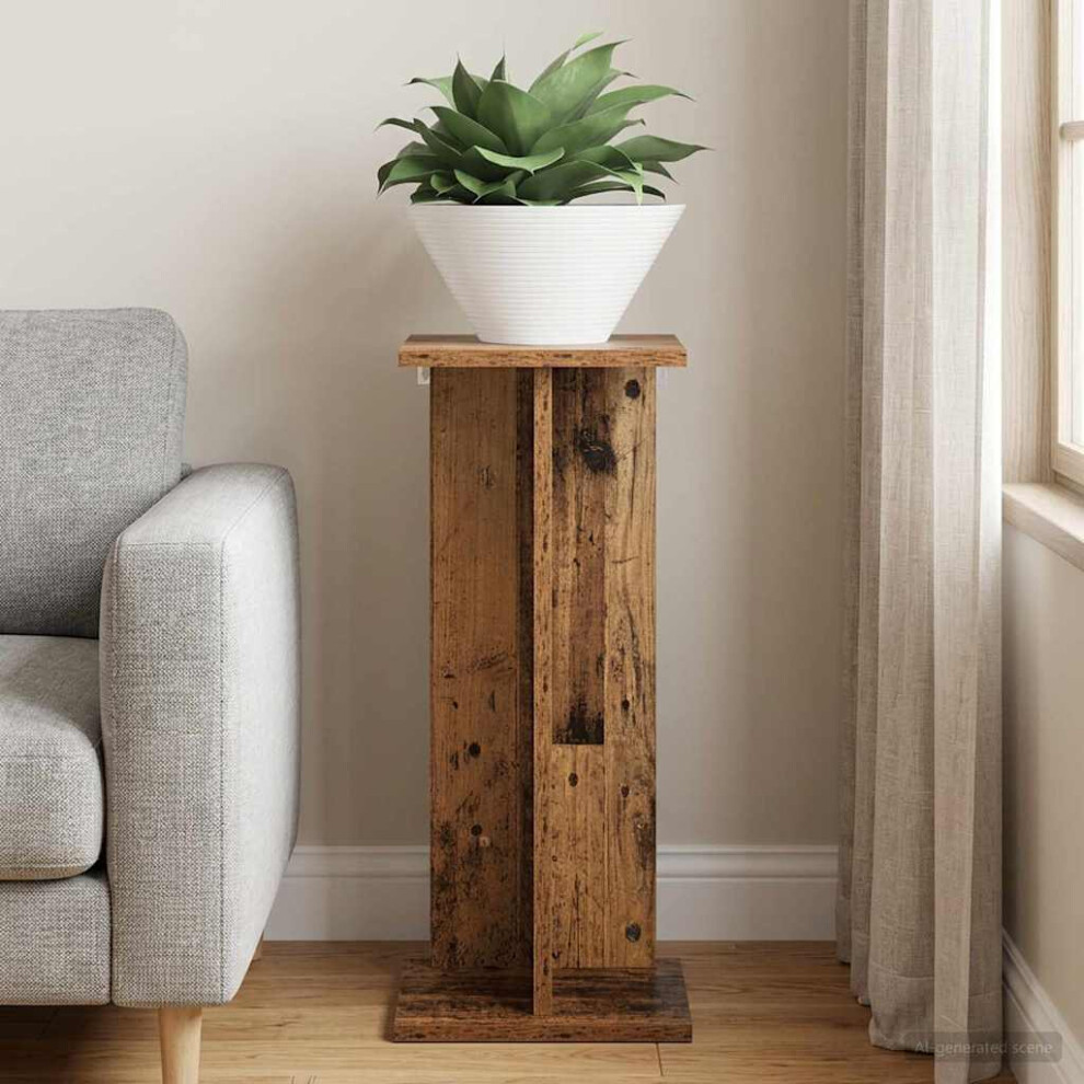 Vidaxl Plant Stand Old Wood 25 X 25.5 X 60.5 Cm Engineered Wood