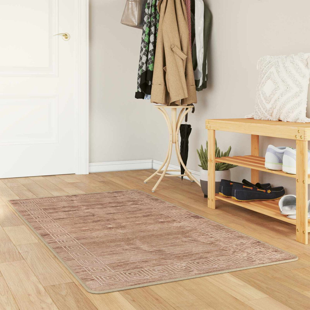 Vidaxl Rug Runner Marsa 100 X 150 Cm Polyester And Pvc White