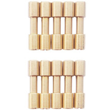 DIY Knife Handle Studs Rivets, Brass Corby Bolts Fasteners for EDC Knives, Pack of 10 (25mm)