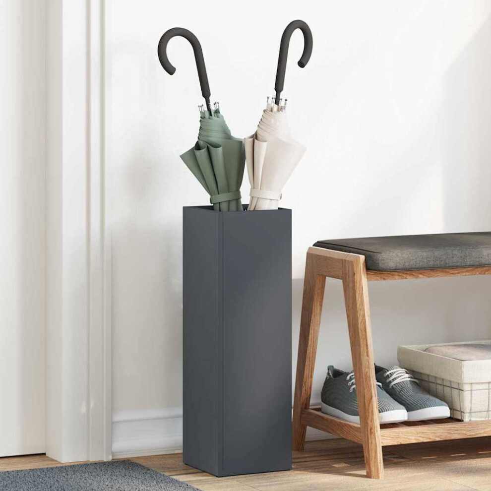 Vidaxl Umbrella Stand 15.5 X 15.5 X 49 Cm Steel Anthracite