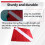 Diving Down Flag Double Stitched Warning Diving Flag Scuba Diving Flag for Float, Buoy, Boat 6