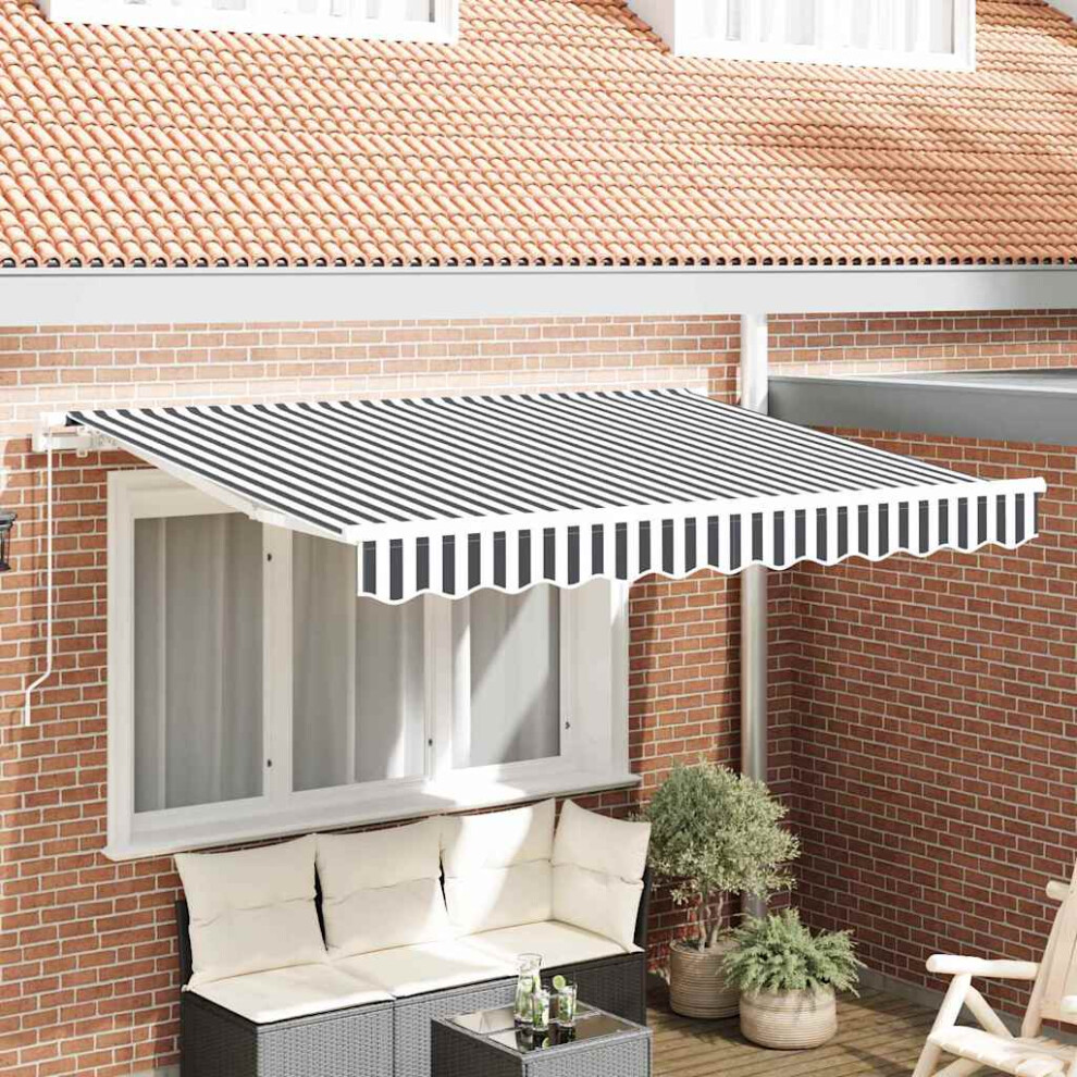 Vidaxl Retractable Awning 250 X 200 Cm Fabric Anthracite